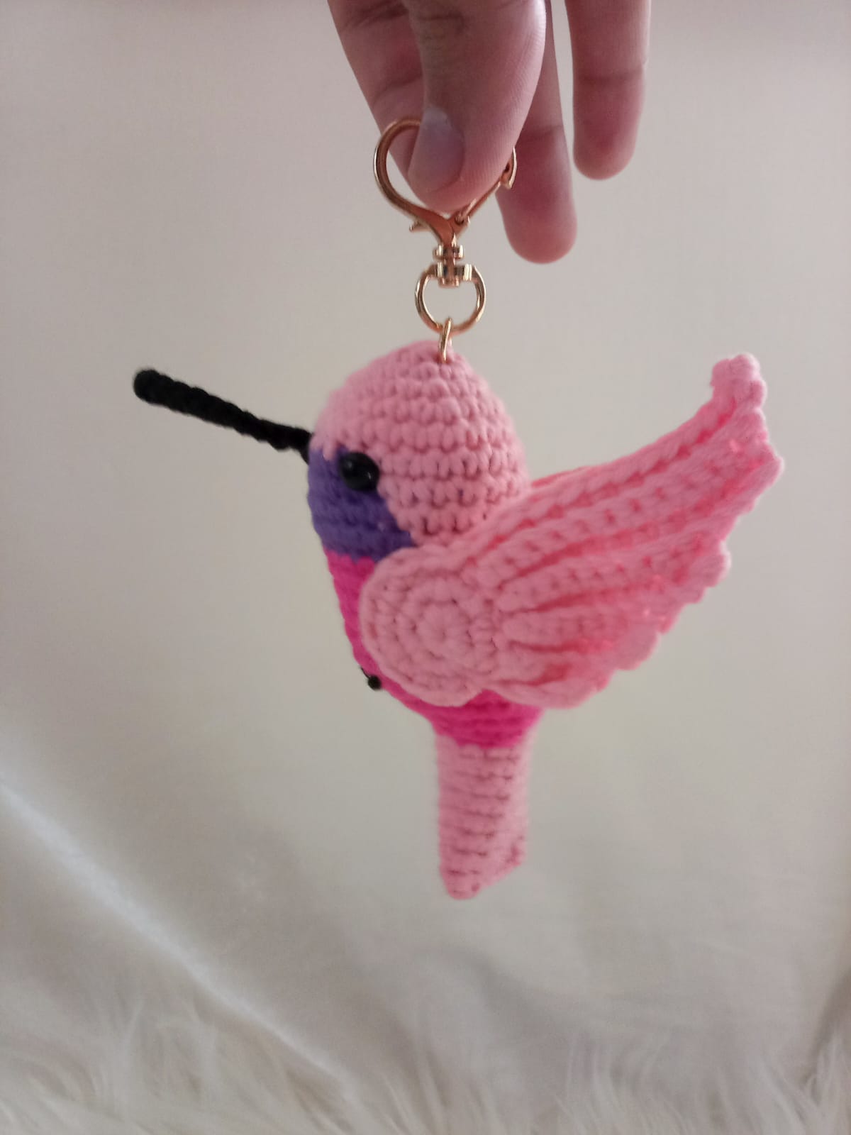 Llavero tejido en crochet